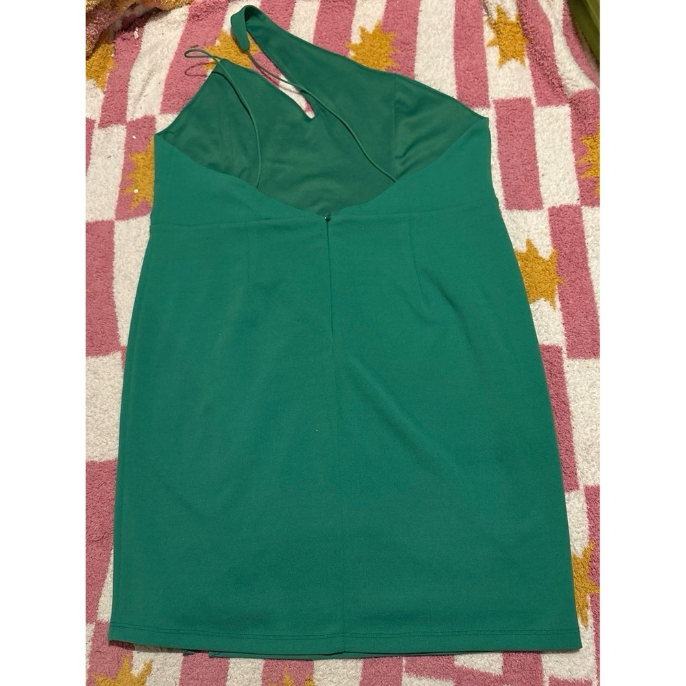 Olia Lulu's Green One Shoulder Bodycon Mini Dress, Size XL - Picture 4 of 6